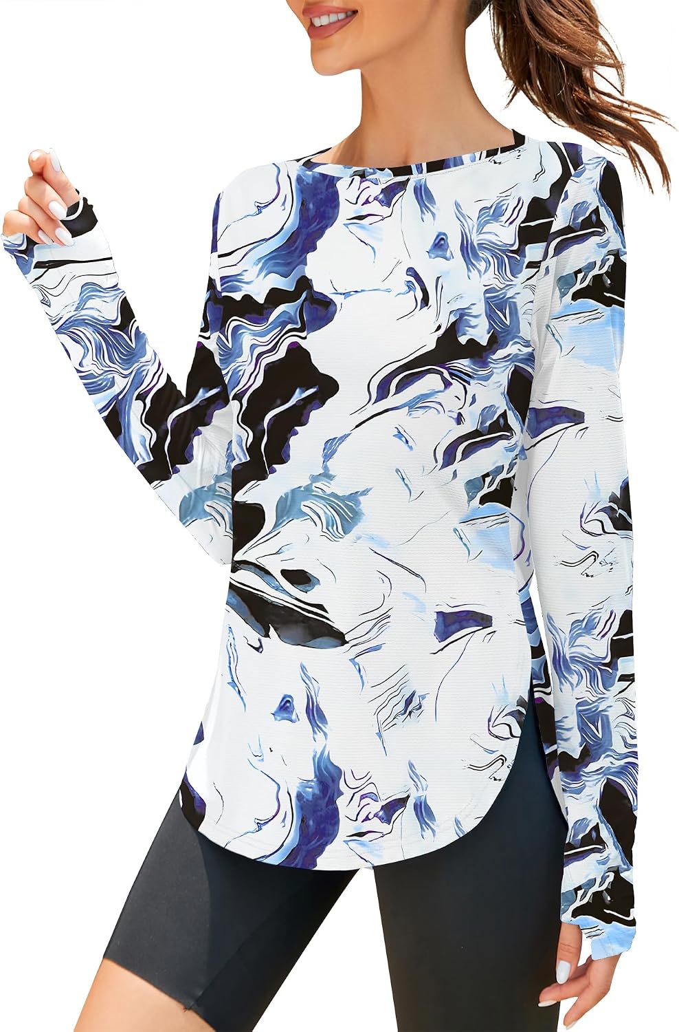 ZHENWEI Women's Long Sleeve Sun Shirt UV Protection Workout Tops Lightweight UPF 50+ Golf Gym Hiking Shirts Outdoor Clothing - Image 2