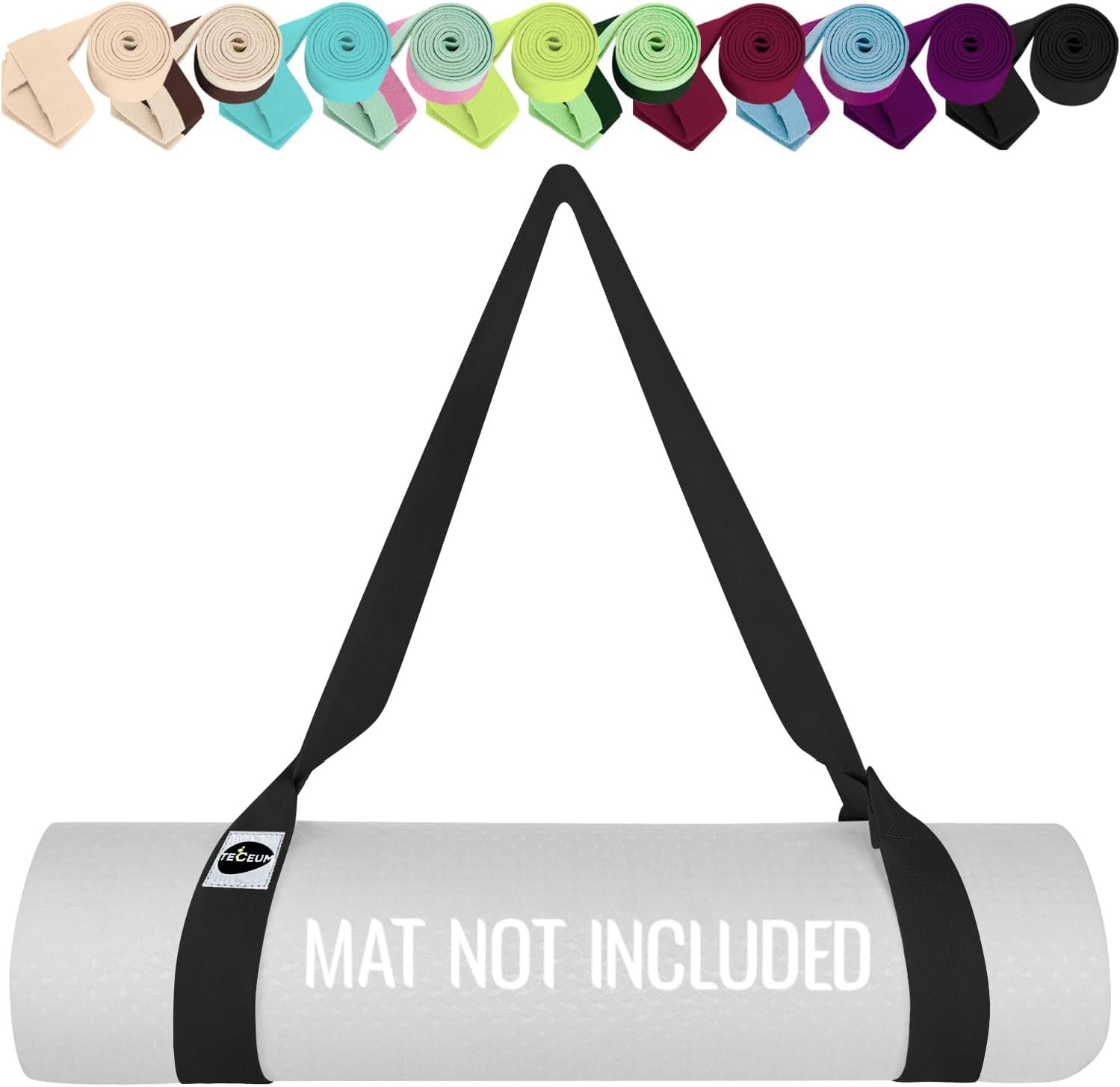 TECEUM Yoga Mat Strap – Extra Soft & Thick Cotton Carrier for All Mats - Image 2