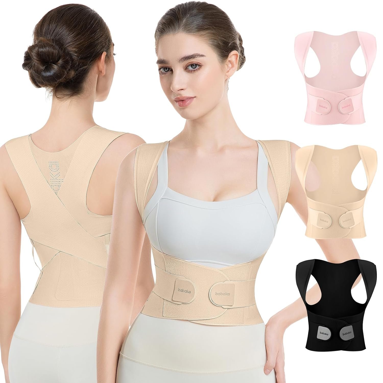 babaka Posture Corrector for Women, Adjustable Shoulder & Back Brace - Image 2