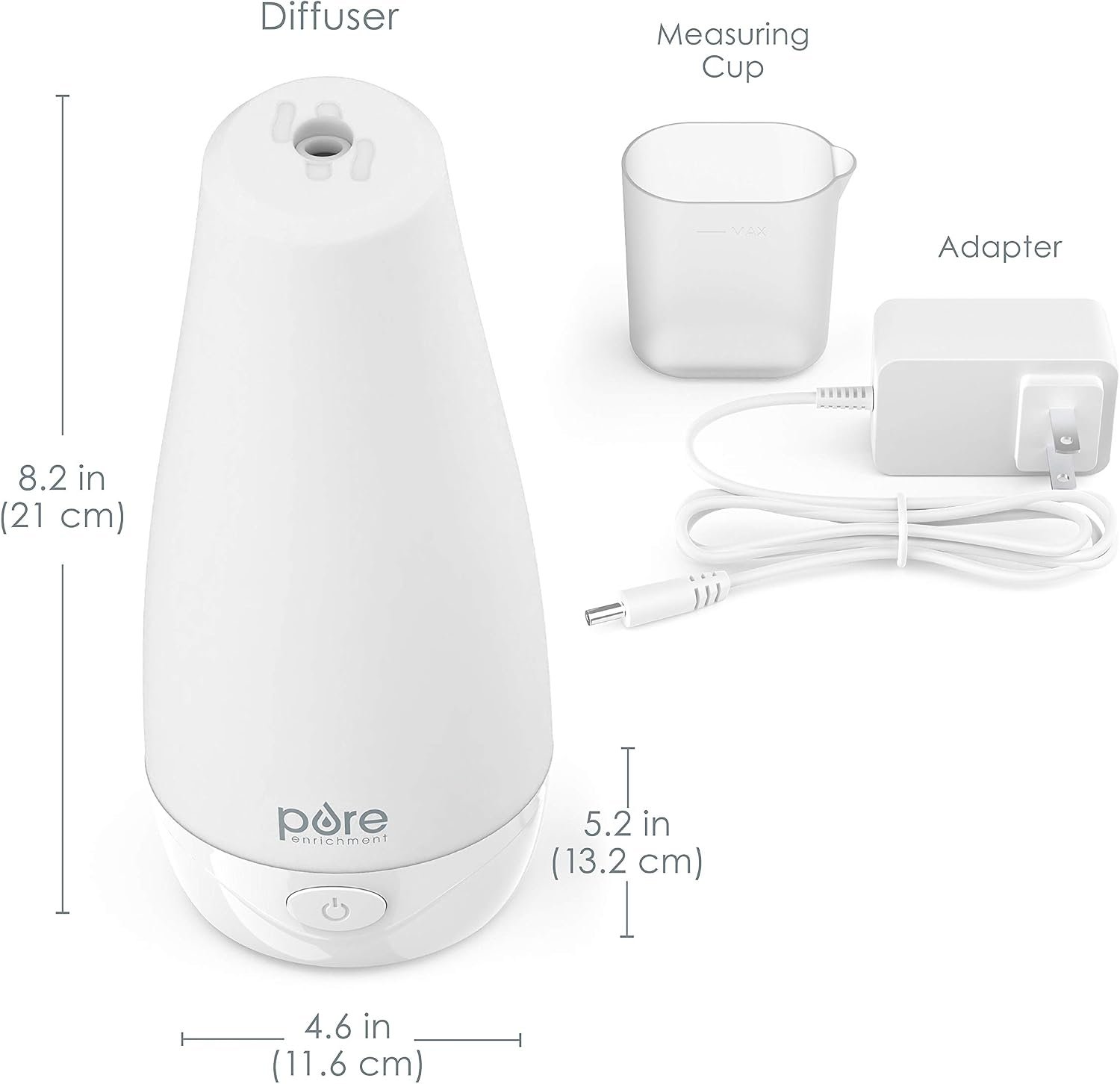 Pure Enrichment® PureSpa™ Essential Oil Diffuser - Compact Ultrasonic Aromatherapy Diffuser, Natural Air Deodorizer, 100ml Water Tank, and Optional Mood Light - Lasts Up to 7 Hours with Auto Shut-Off - Image 8