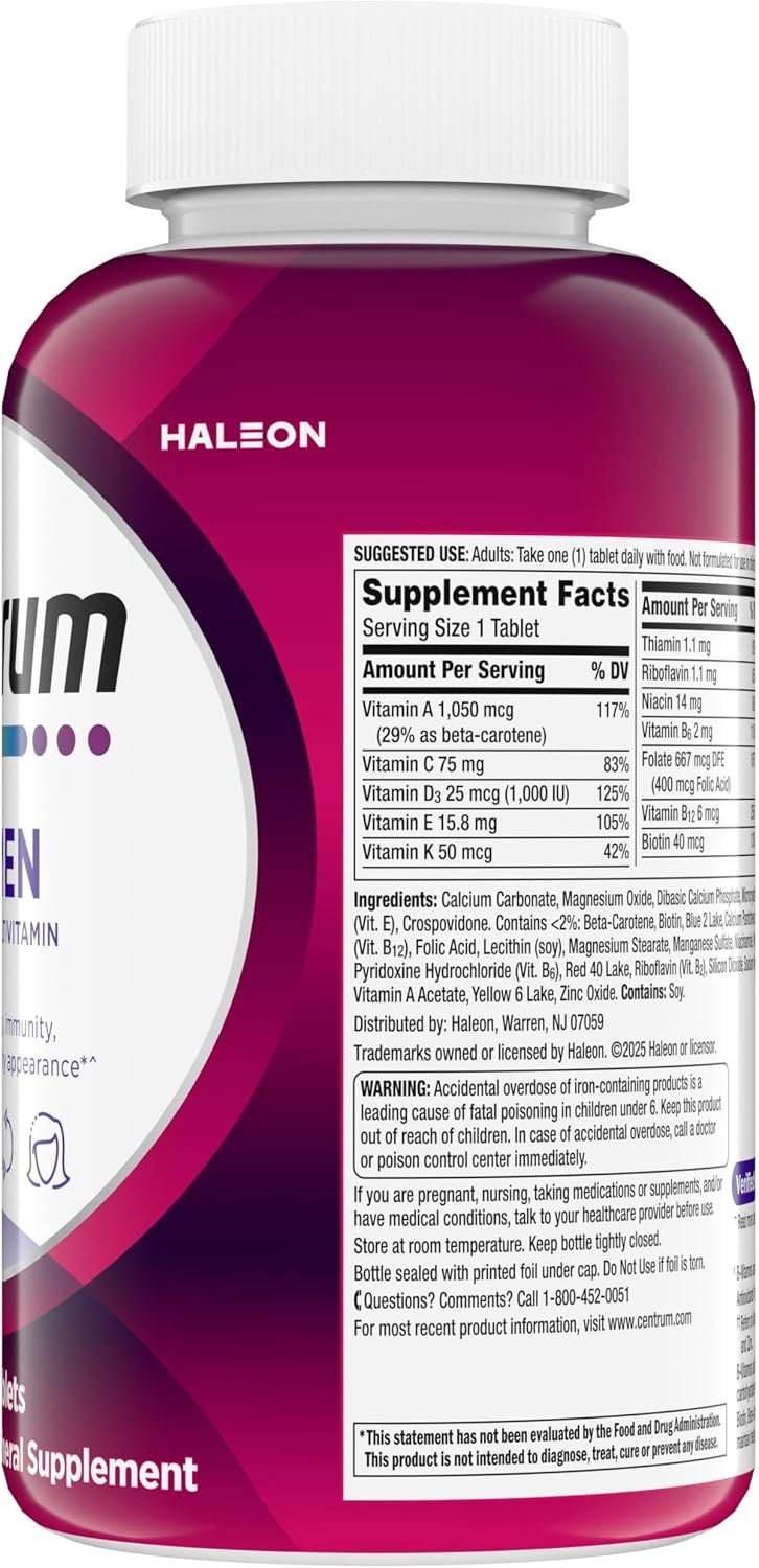 Centrum Multivitamin for Women 18 and Over, 250 Tablets - Image 14