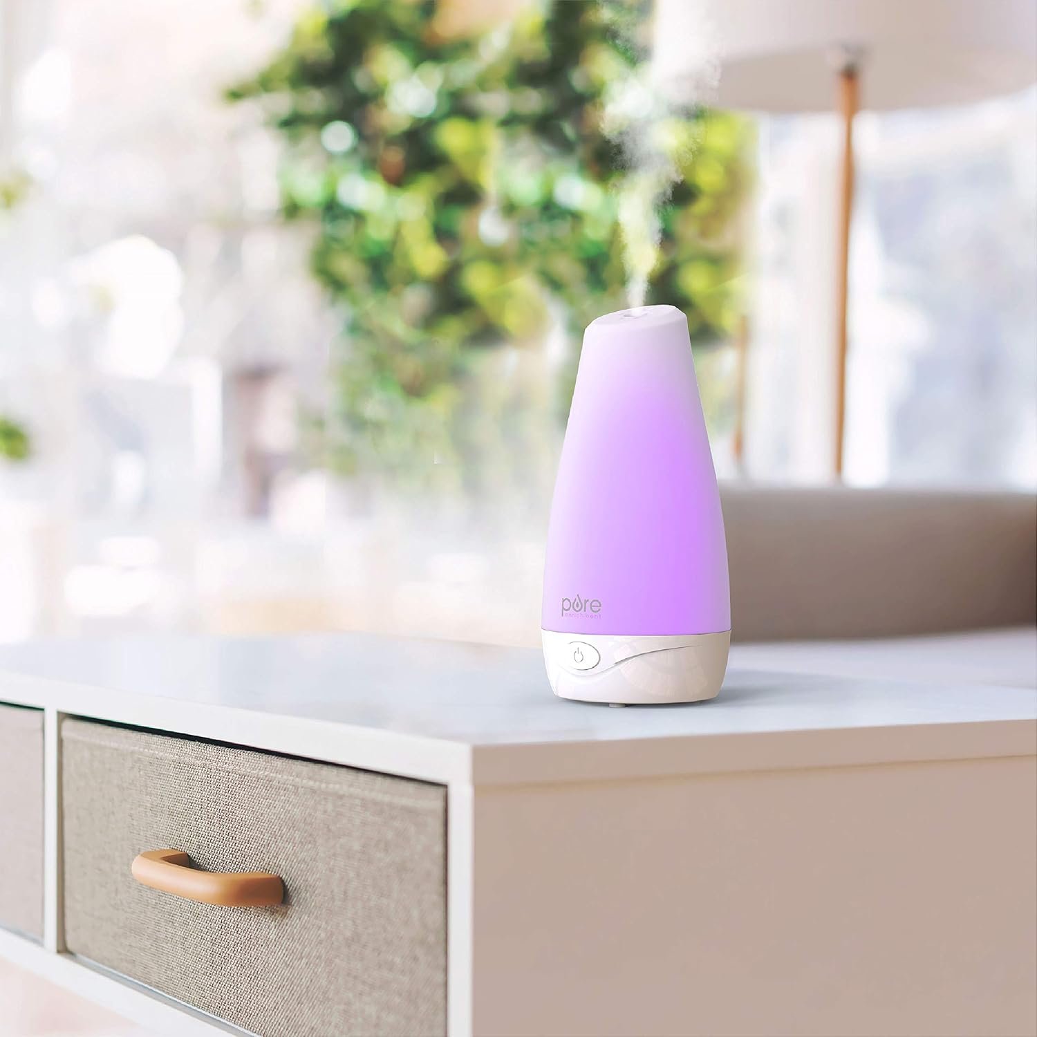 Pure Enrichment® PureSpa™ Essential Oil Diffuser - Compact Ultrasonic Aromatherapy Diffuser, Natural Air Deodorizer, 100ml Water Tank, and Optional Mood Light - Lasts Up to 7 Hours with Auto Shut-Off - Image 7