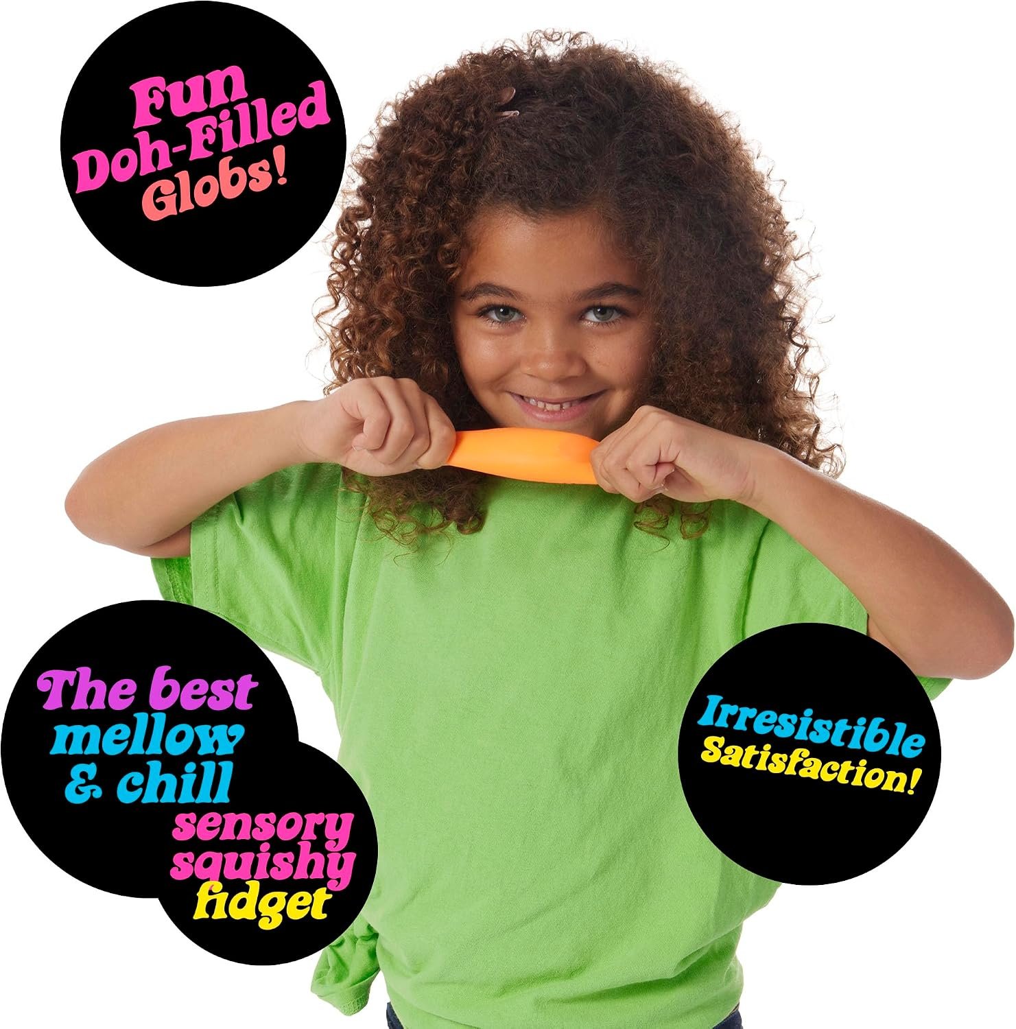 Schylling NeeDoh Teenie Gobs of Globs - Sensory Squeeze Toy - Contains 18 Mini Groovy Globs - 1.25" Wide - Multicolored - Image 4