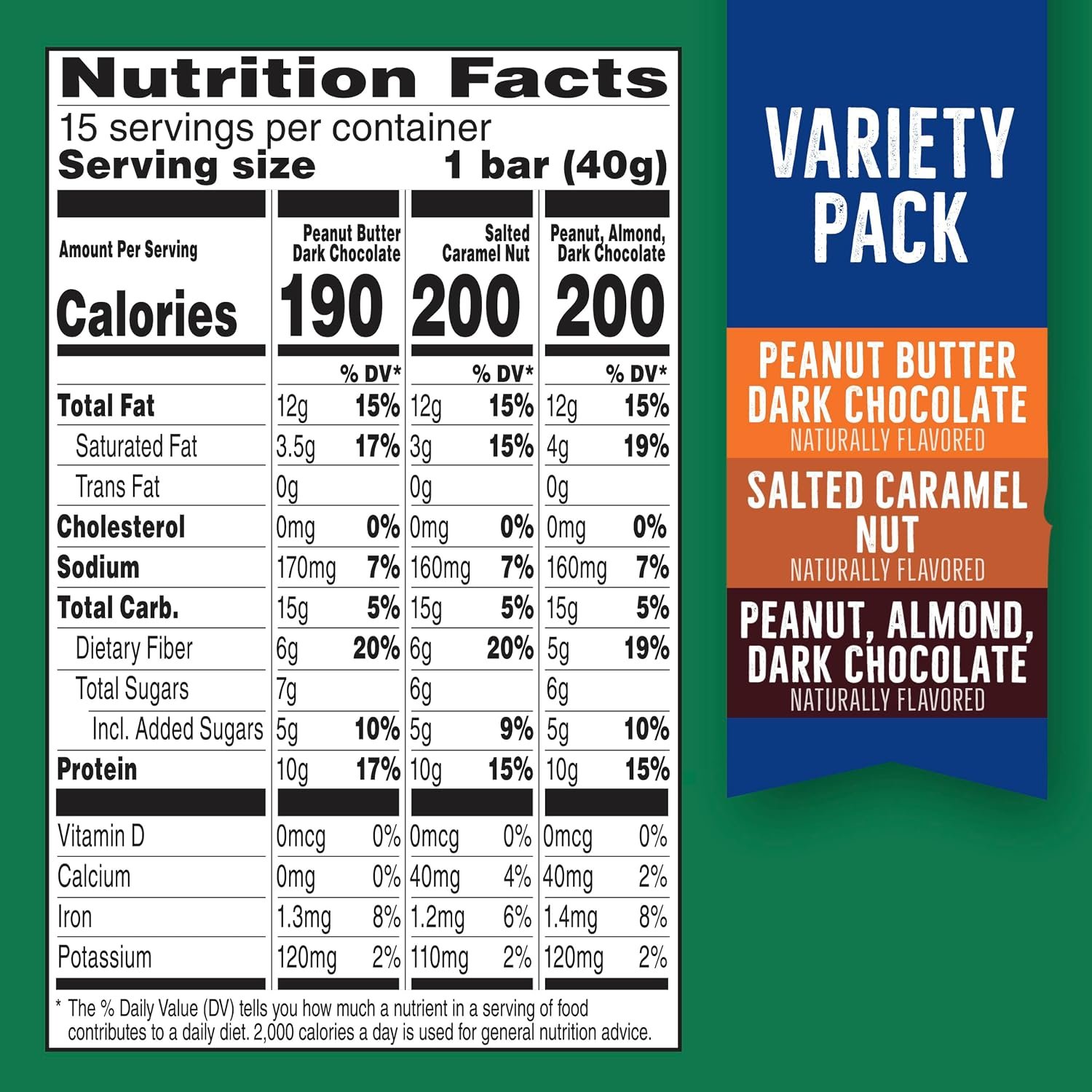 Nature Valley Variety Pack Protein Chewy Granola Bar, Gluten Free, 15 ct - Image 3