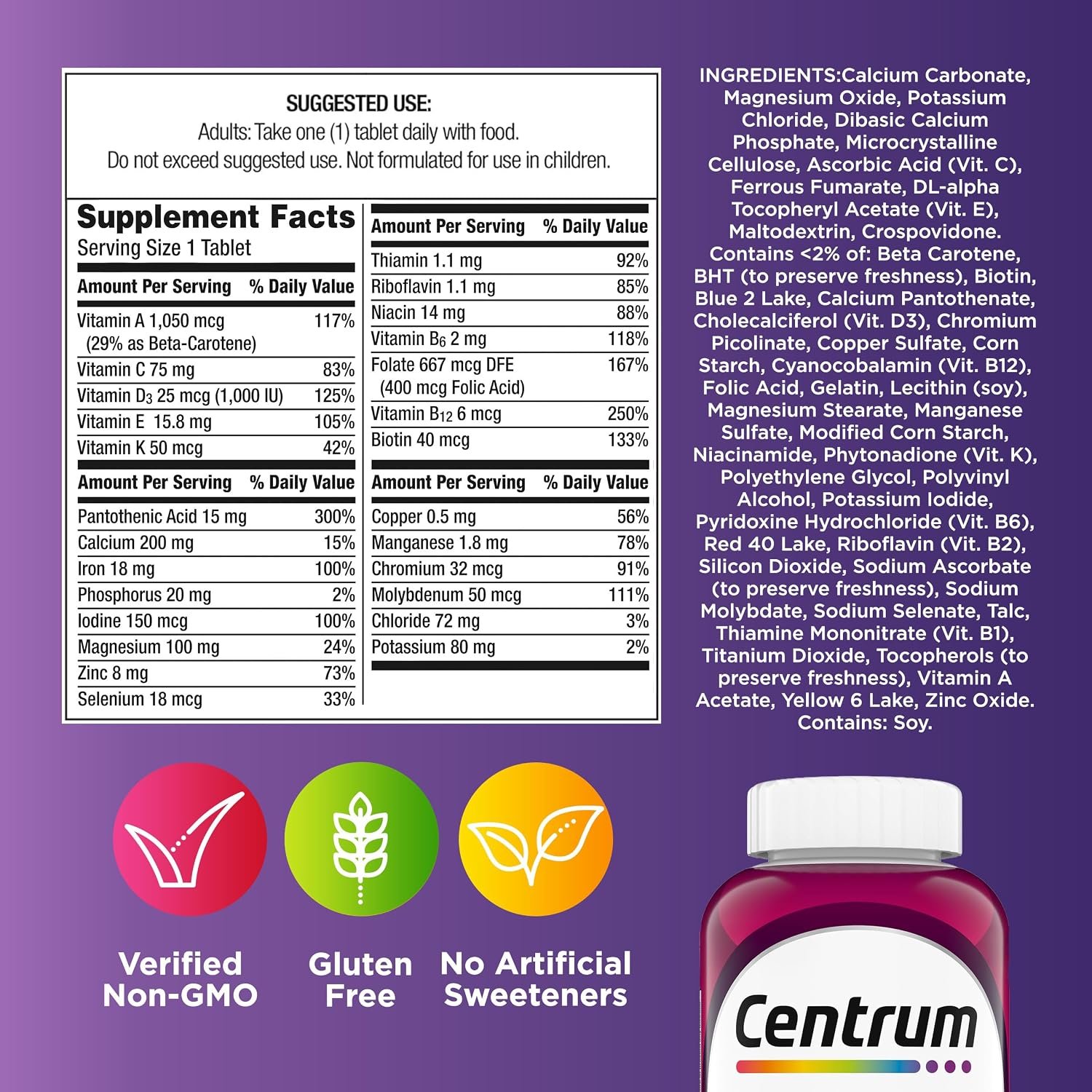 Centrum Multivitamin for Women 18 and Over, 250 Tablets - Image 10